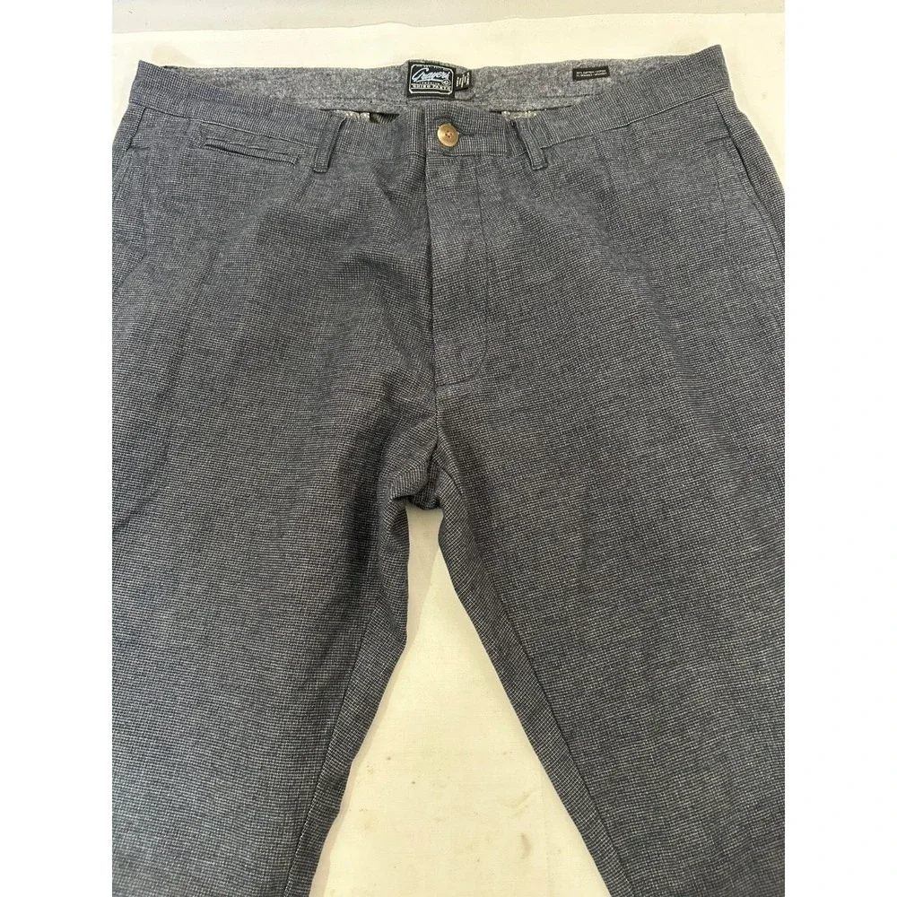 Grayers Chino Men's Cotton Blend Straight Leg Gray Tweed Flat Front Pants Sz 38